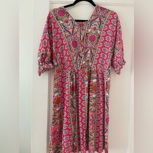 Vibrant Pink Backless Dress